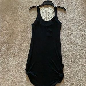 Black Bodycon Sleeveless Dress with Crochet back